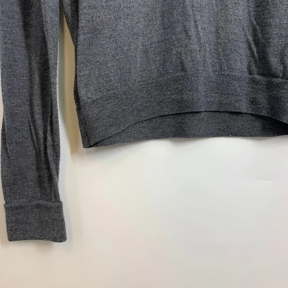 Nordstrom Mens Dark Gray Mock Neck Quarter Zip Long Sleeve Sweater‎